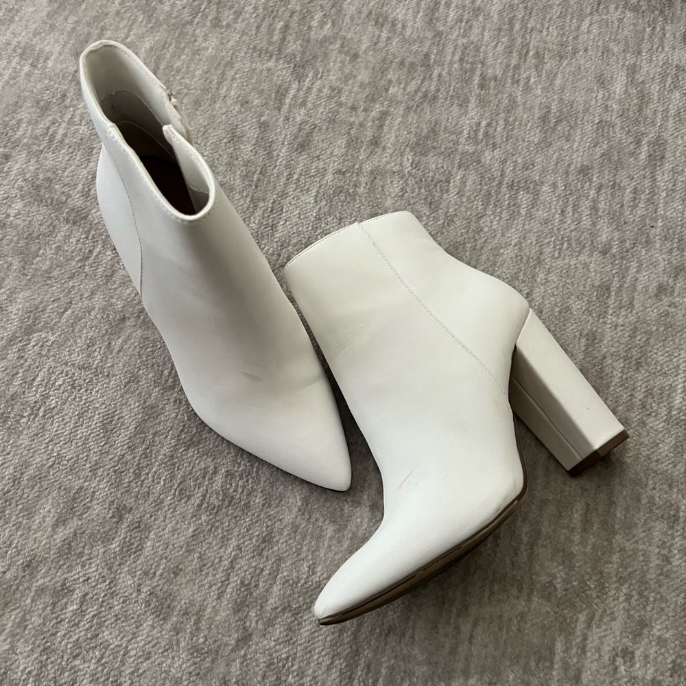 White just fab booties